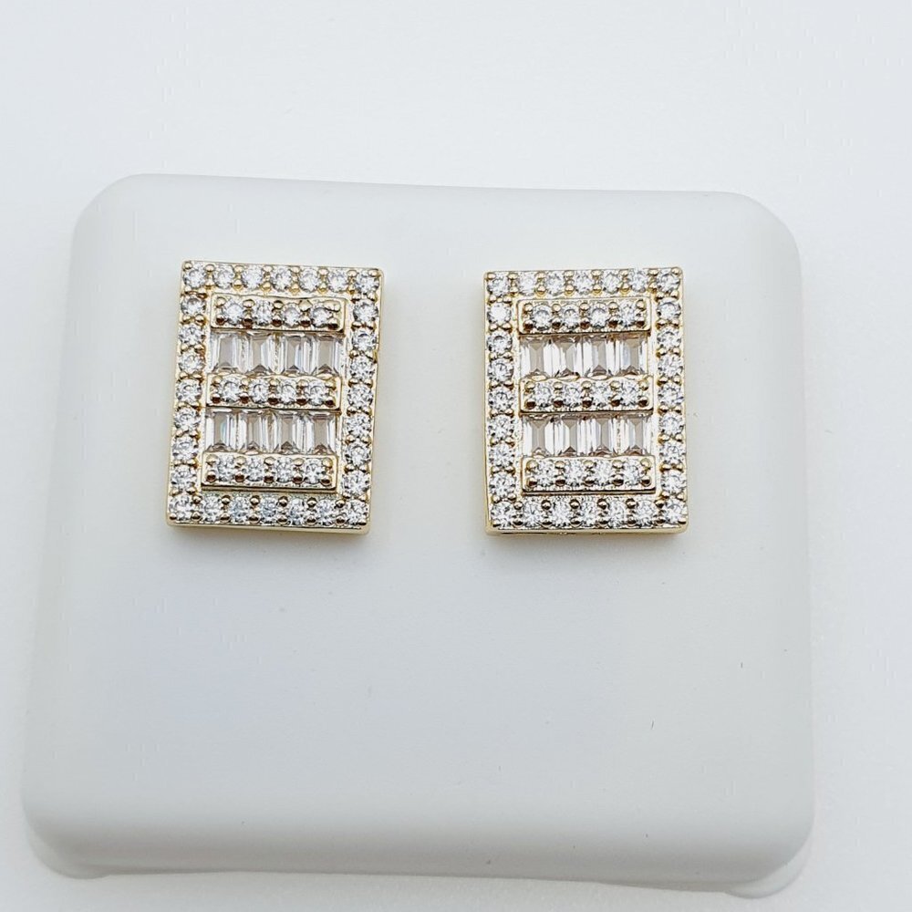 14K Gold Plated Cubic Zircon Earrings, EVBRS571